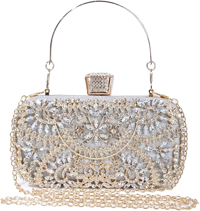“Shine Bright with Covelin Rhinestone Decorated Shoulder Crossbody Bag!”